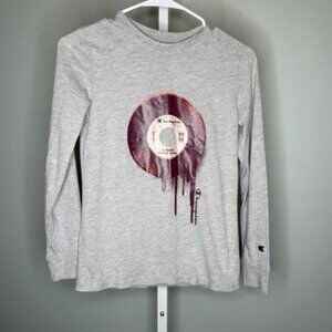 Boys Medium‎ Champion Graphic Long sleeve T-shirt Gray